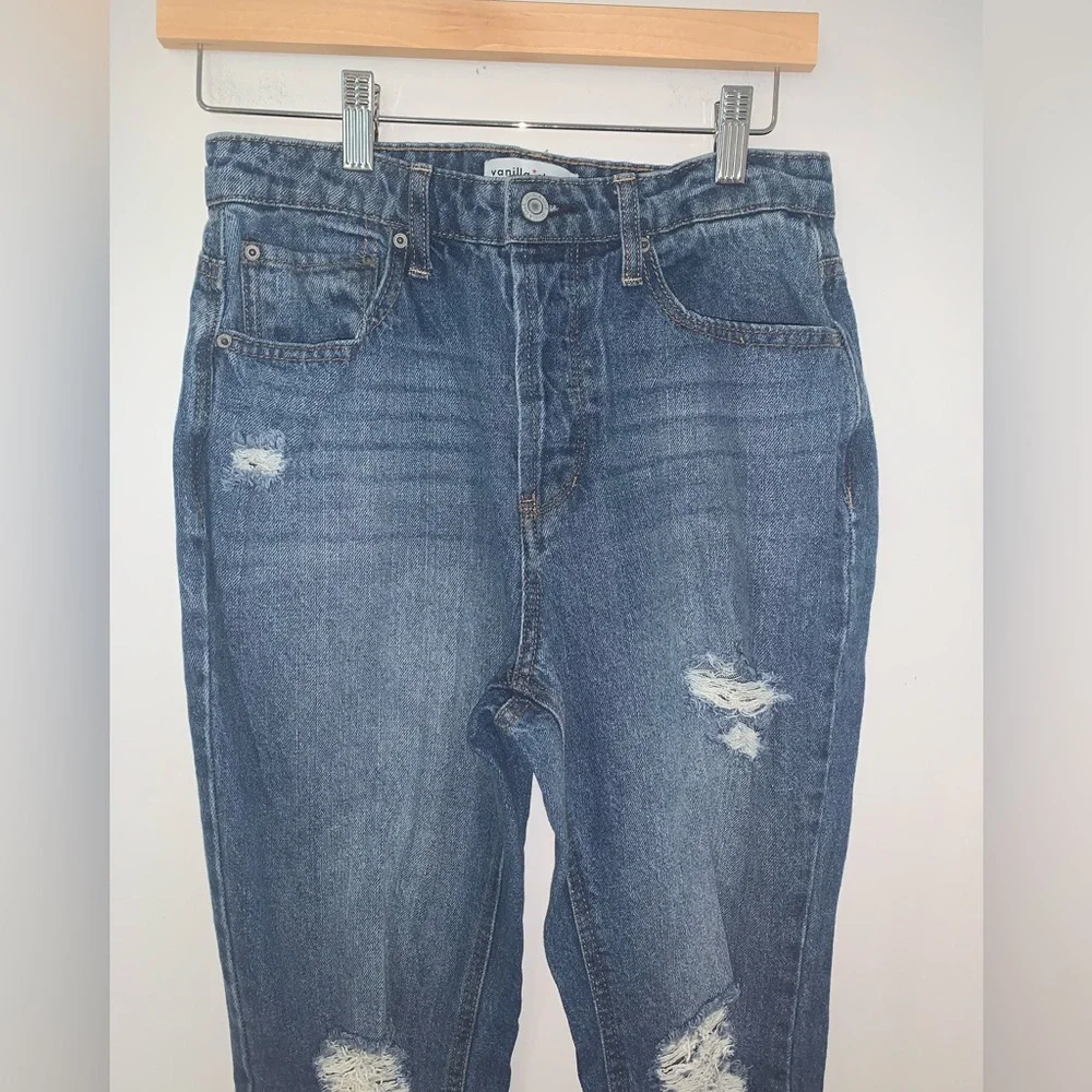 Vanilla Star  Cropped Distressed Jeans Size 7